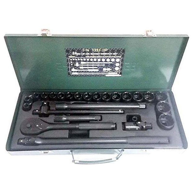 S-Ks B-24 1/2" Drive Impact Socket Wrench Set 10-32mm 12pts