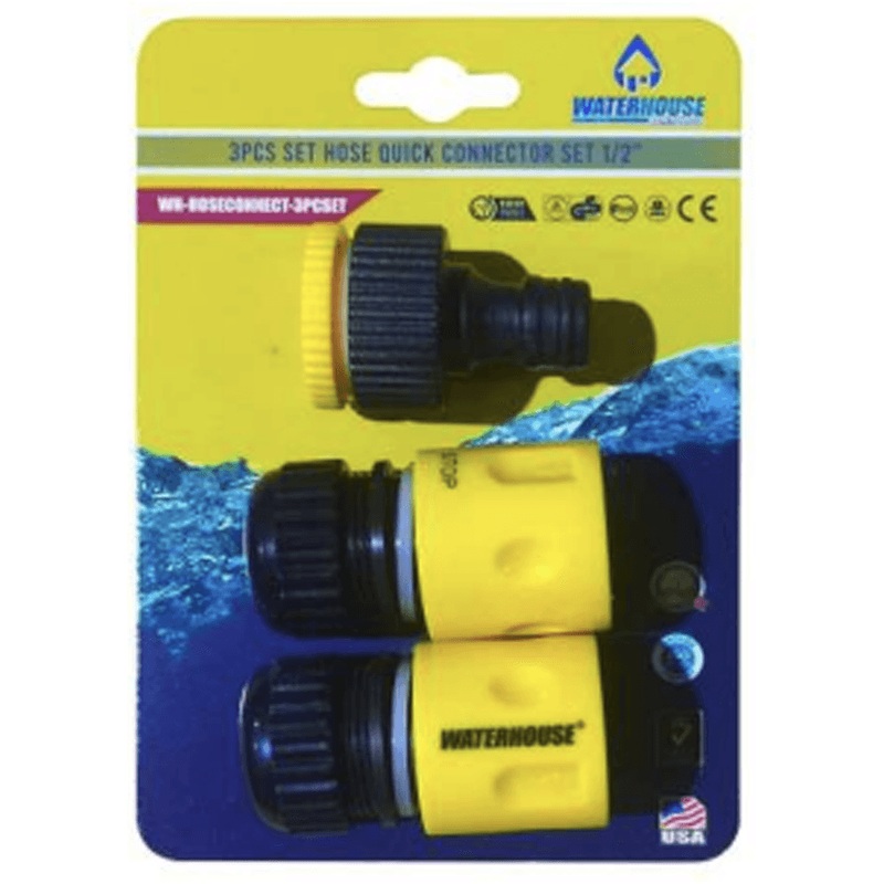 Waterhouse WH-HOSECONNECT-3PCSET Hose Connector 3Pcs Set 1/2"
