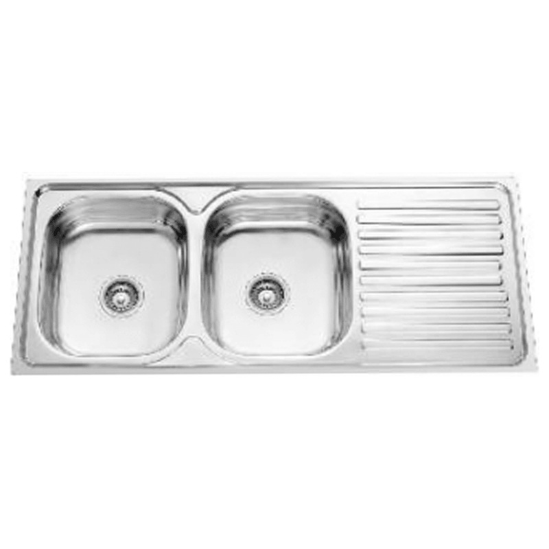 Waterhouse Double Basin Stainless Sink w/ Drainboard