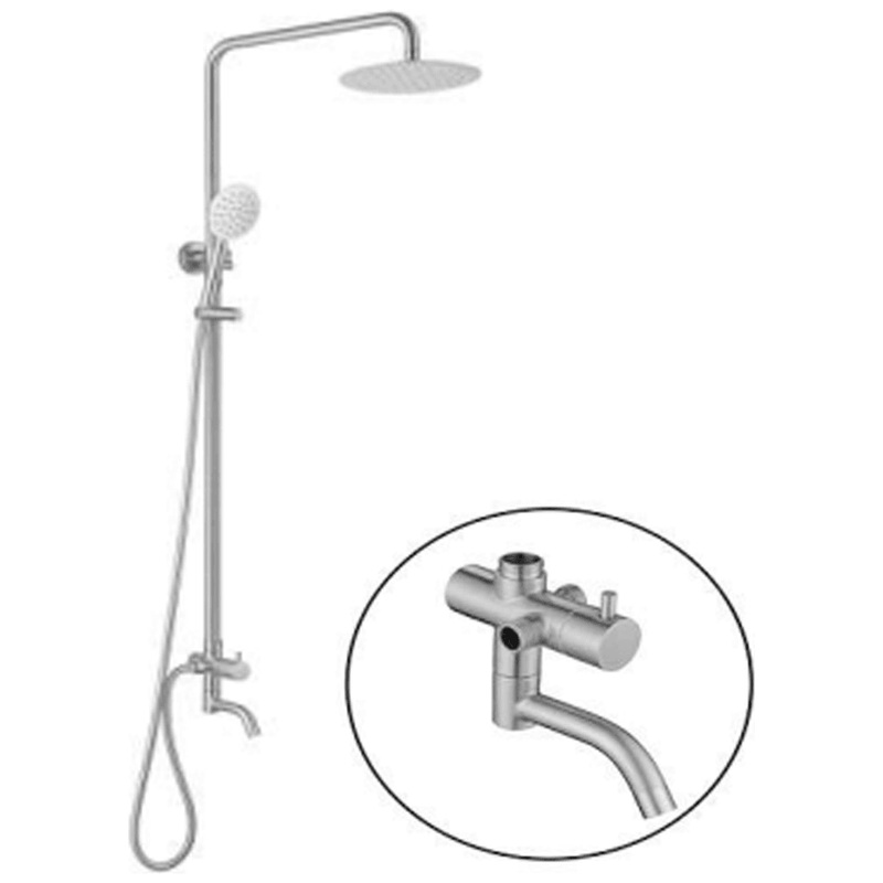 Waterhouse WH-SHOWERSUS-ROUND Round Shower Set Stainless
