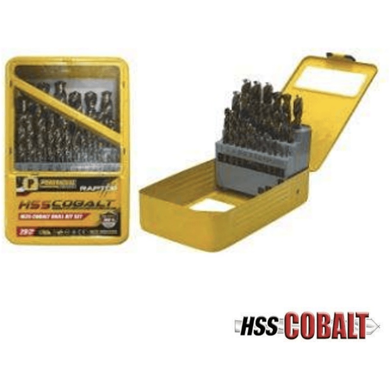 Powerhouse ANSI M35 Cobalt Jobber Drill Bit  Set 29Pcs