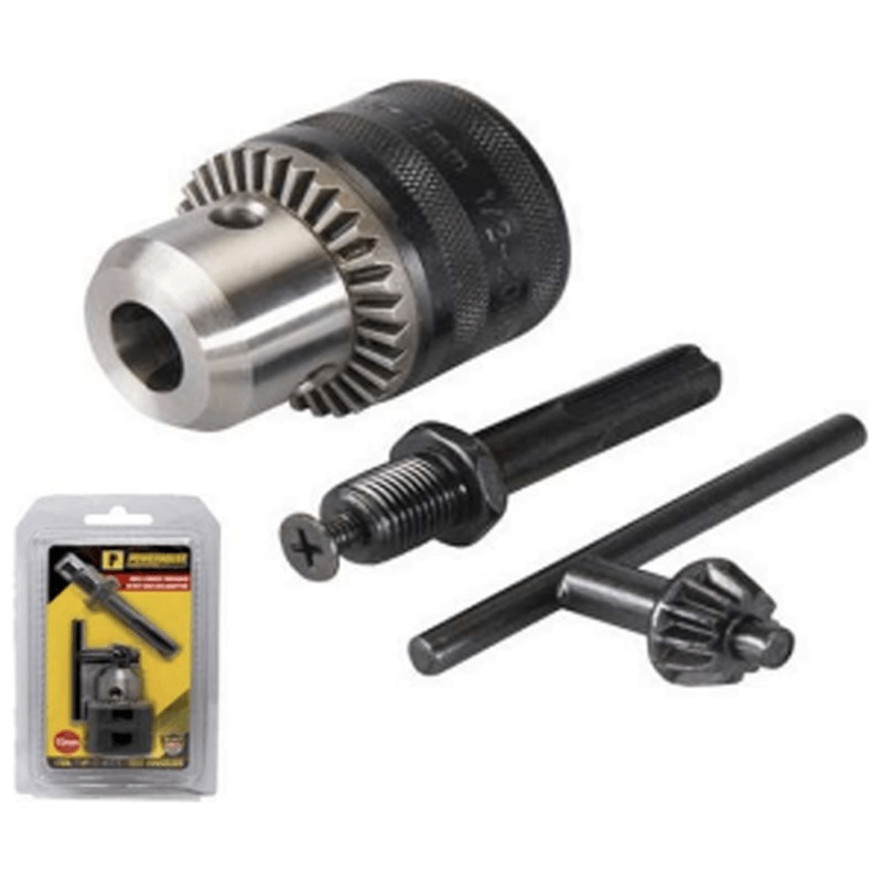 Powerhouse Drill Chuck Threaded w/ Key & SDS Adaptor