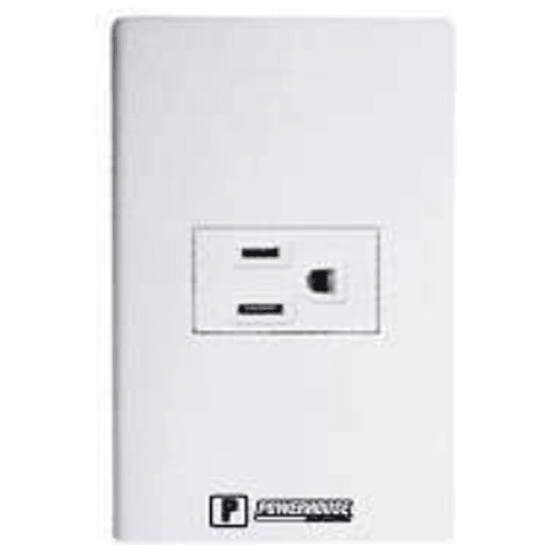 Powerhouse Electric 1 Gang Plate w/ Regular Convenience Outlet