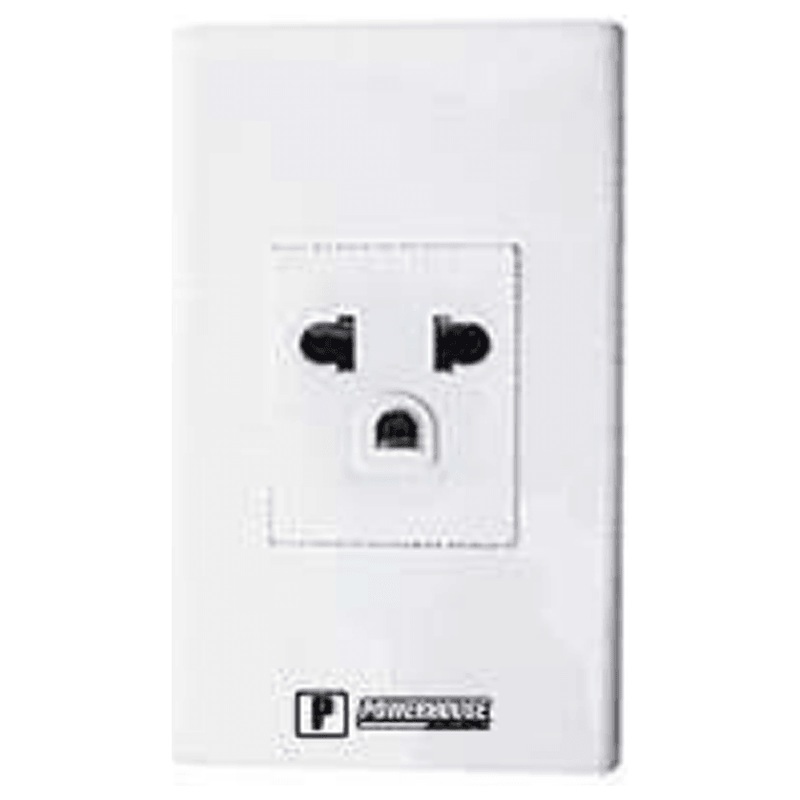 Powerhouse Electric 1 Gang Plate w/ Universal Outlet w/ Ground
