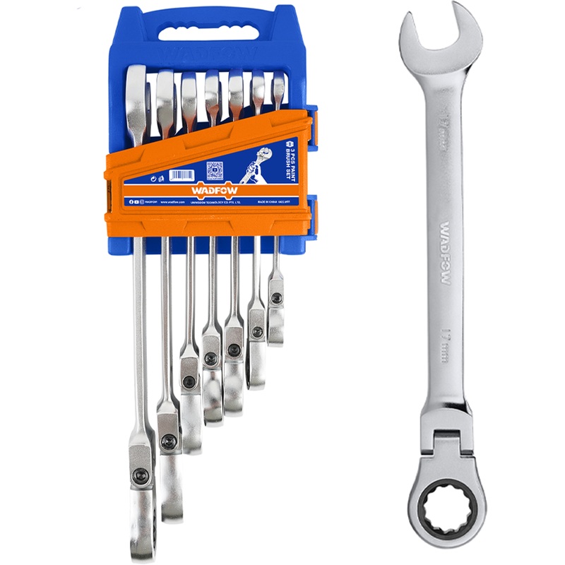 Wadfow WSP5207 Flexible Rachet Spanner 8-19MM 7Pcs