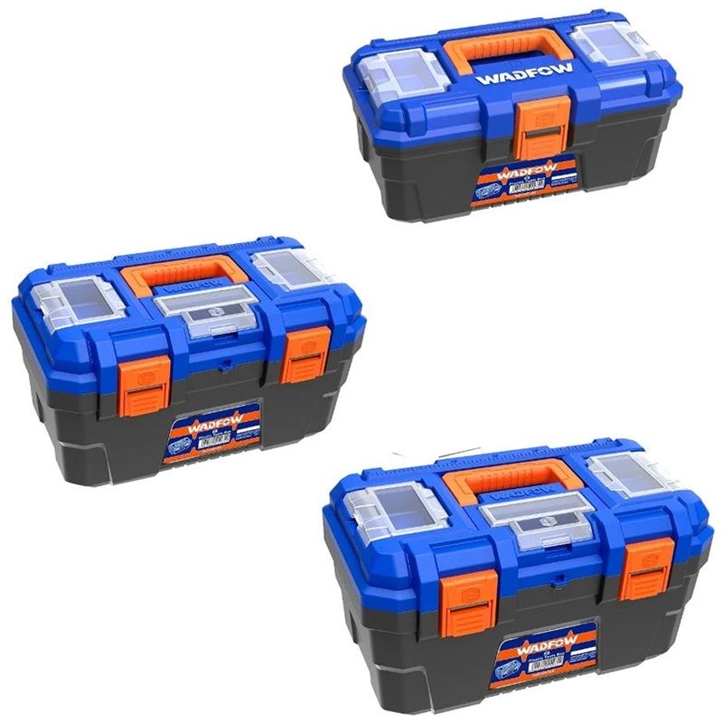 Wadfow WTB2103 Plastic Tools Boxes 3Pcs Set