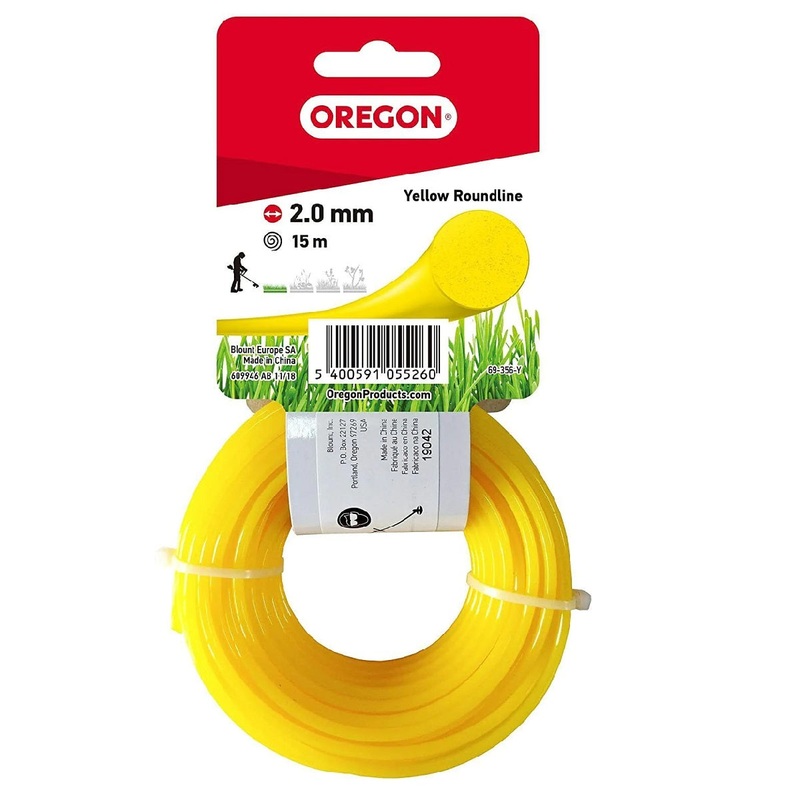 Oregon 69-356-Y Trimmer Line Yellow Round, 2.0mm x 15m
