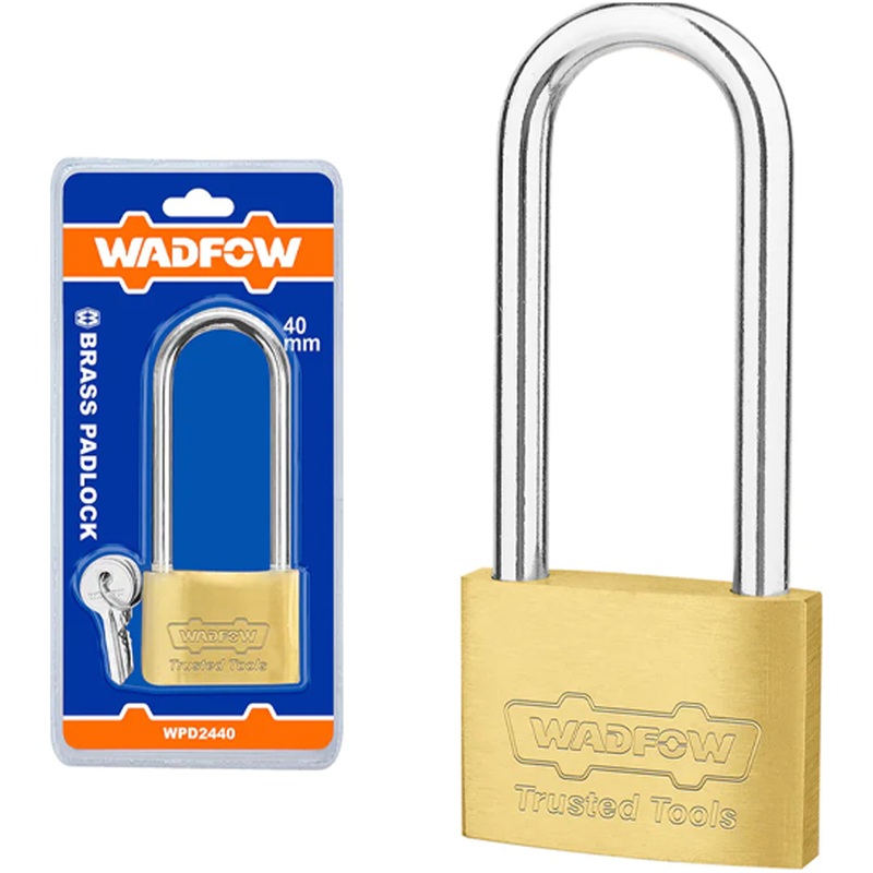 Wadfow Brass Padlock Long Shackle
