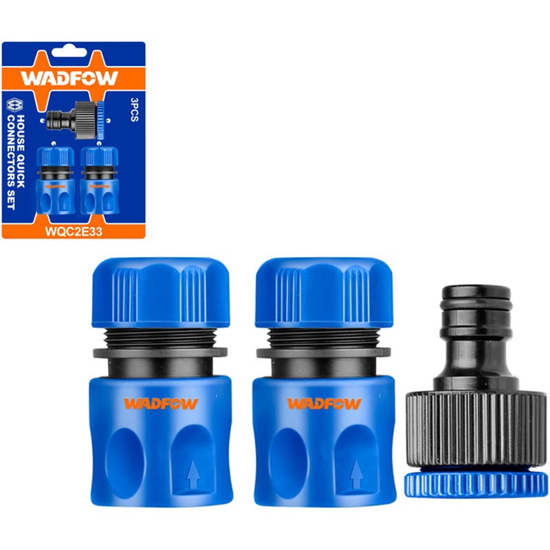Wadfow WQC2E33 Hose Quick Connector 1/2" 3Pcs Set