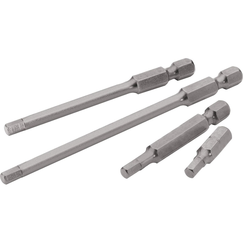 Draper 10666 2 Piece 2mm 1/4" Hexagon Hexagonal Insert Bit 75mm Long