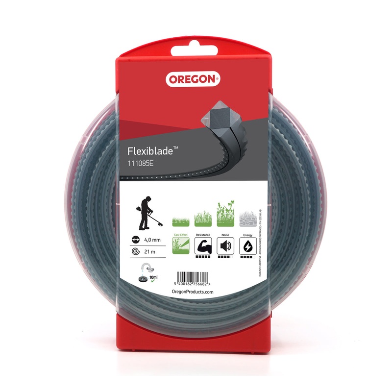 Oregon 111085E Flexiblade Serrated Strimmer Line, 4.00mm, 21m