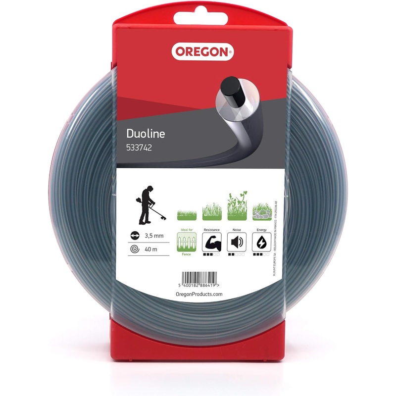 Oregon 533742 Duoline Round Trimmer Line, 3,5mm, 40m Donut
