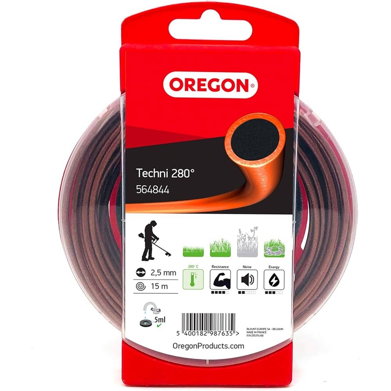 Oregon 564844 Techni 280? Round Strimmer Line, 2.5mm, 15m