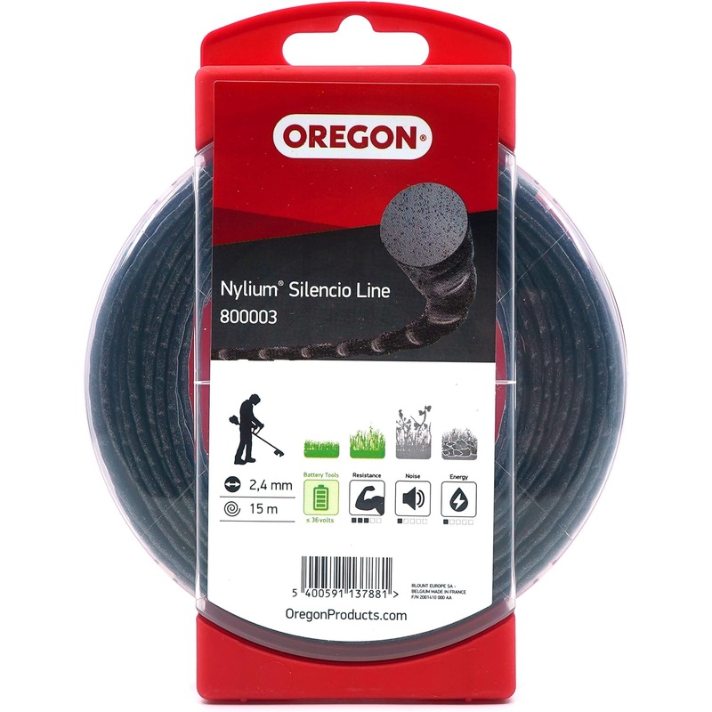 Oregon 800003 Nylium Silencio Trimmer Line, 2.4mm x 15m