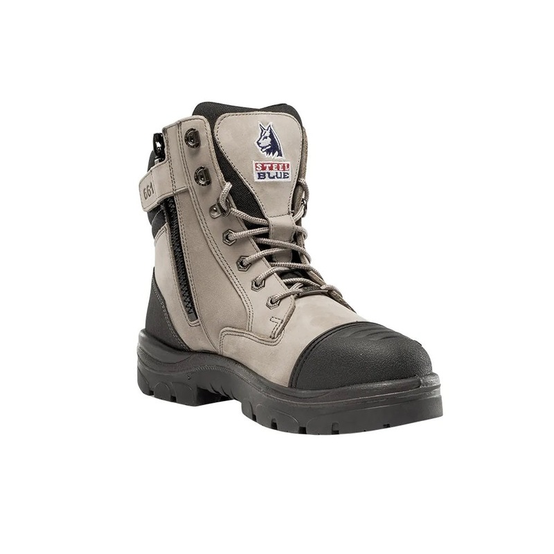 Steel Blue 392661 Southern Cross Zip GraphTEC Scuff S3 Safety Boot, Slate