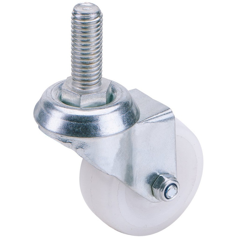 Draper 65494 Swivel Bolt Fixing Nylon Wheel, 50mm Diameter, S.W.L. 50kg