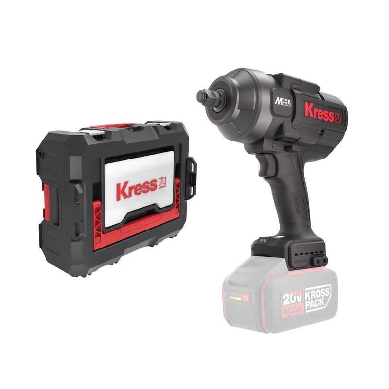 Kress KUB33.91 20V Brushless Impact Wrench, 1300Nm 3/4", Bare Tool & Stacking Case