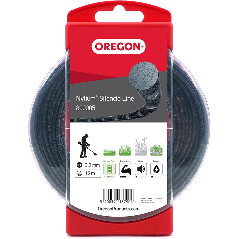 Oregon 800005 Nylium Silencio Strimmer Line, 3.0mm, 15m Blister Pack