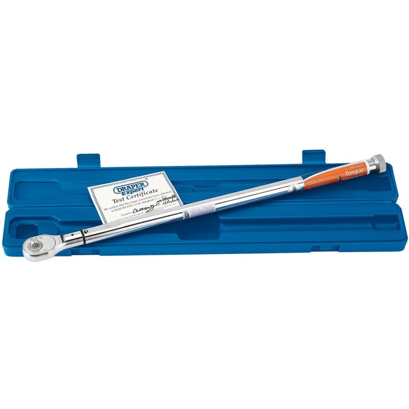 Draper 58140 Expert Precision Torque Wrench, 1/2" Sq. Dr., 70 - 230Nm