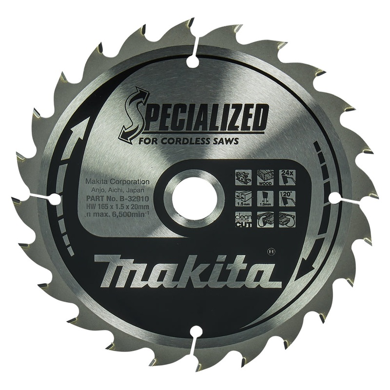 Makita B-32910 Circular Saw Blade T.C.T, 165 x 20 mm, 24 T