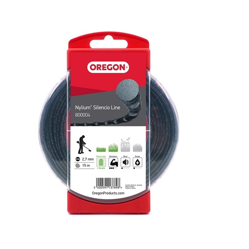 Oregon 800004 Nylium Silencio Trimmer Line, 2.7mm, 15m Donut
