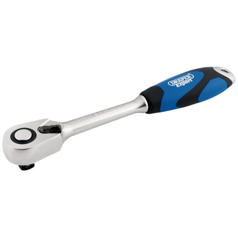 Draper Expert 26504 Soft Grip Reversible Ratchet, 1/2" Sq. Dr., 72 Tooth