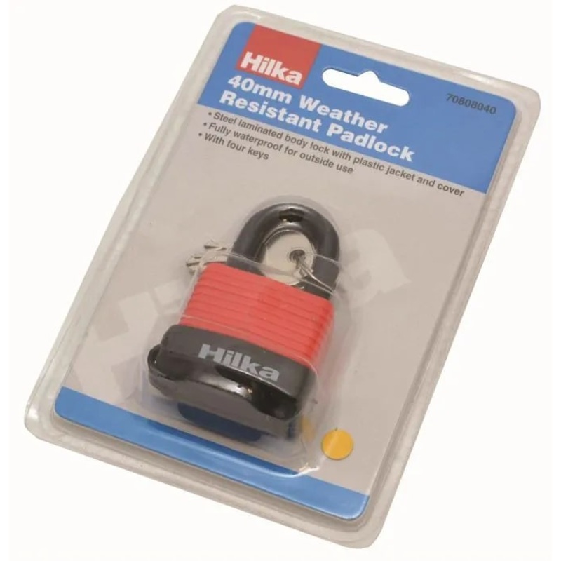 Hilka 40mm Weather Resistant Padlock