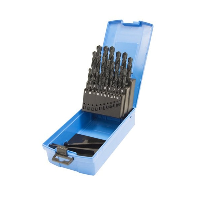 Presto 09500M25 HSS DIN338 Drill Set 1.0mm - 13.0mm x 0.5mm