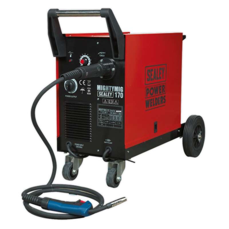 Sealey MIGHTYMIG170 Professional Gas/No-Gas MIG Welder 170Amp with Euro Torch