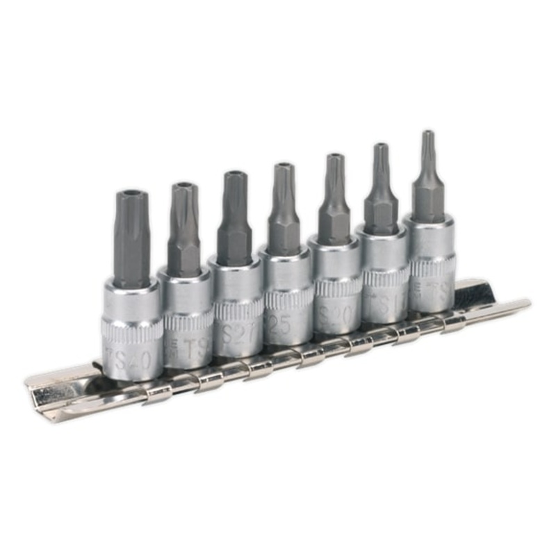 Sealey SX106 7 Piece 1/4" Sq Drive TRX-TS Security Socket Bit Set