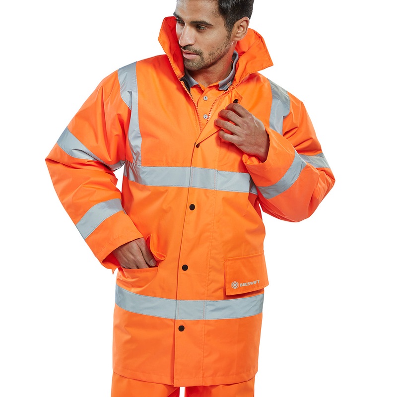 Beeswift Constructor Hi-Vis Jacket, Orange