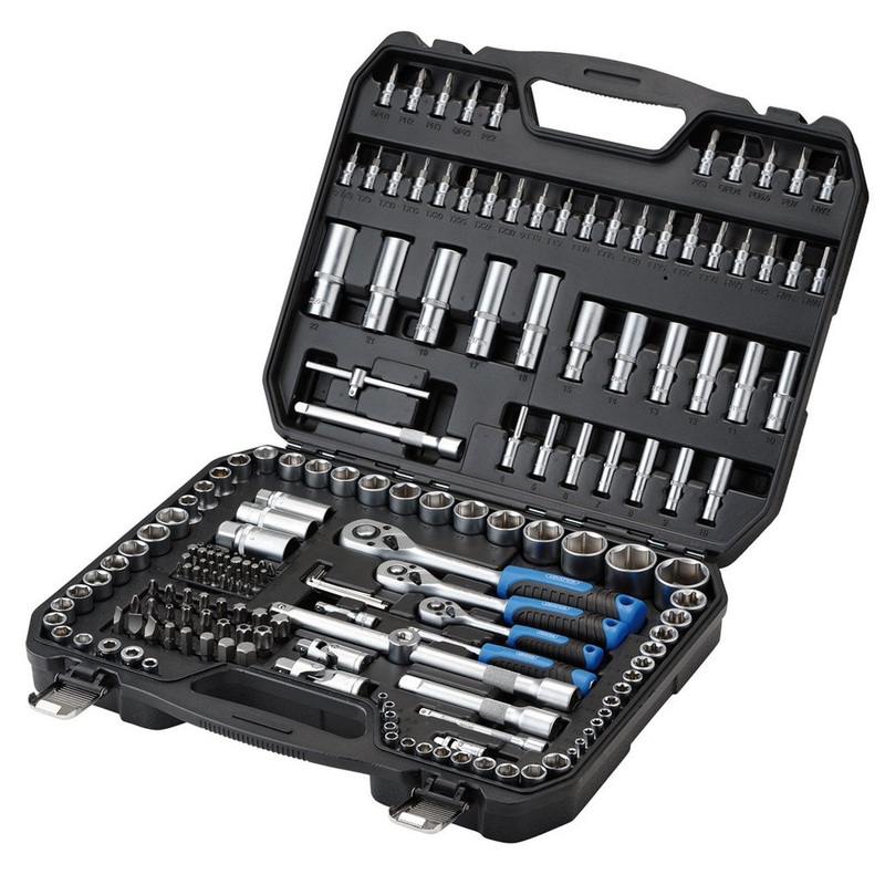 Draper 24231 HI-TORQ Metric Socket and Bit Set, 1/4", 3/8" and 1/2" Sq. Dr. (188 Piece)