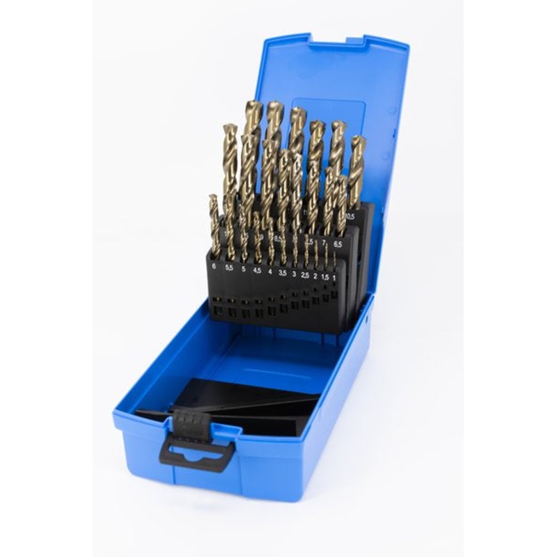 Presto 09501M25 HSCo Din338 Jobber Drill Set 1.0mm - 13.0mm x 0.5mm