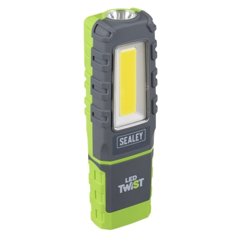 Sealey LED601G Rechargeable LED Twist Inspection Light, Green