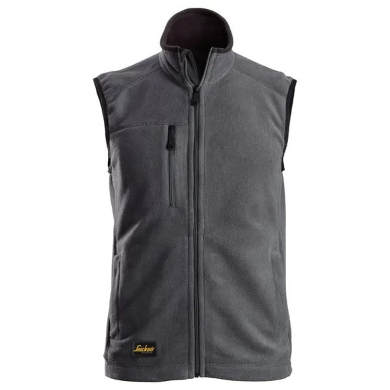 Snickers 8024 AllroundWork Polartec Fleece Vest, Steel Grey/Black