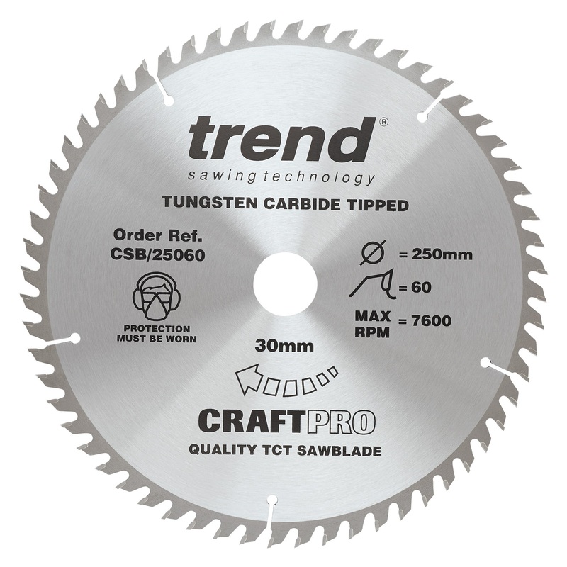 Trend CSB/25060 Craft Saw Blade 250mm x 60T x 30mm