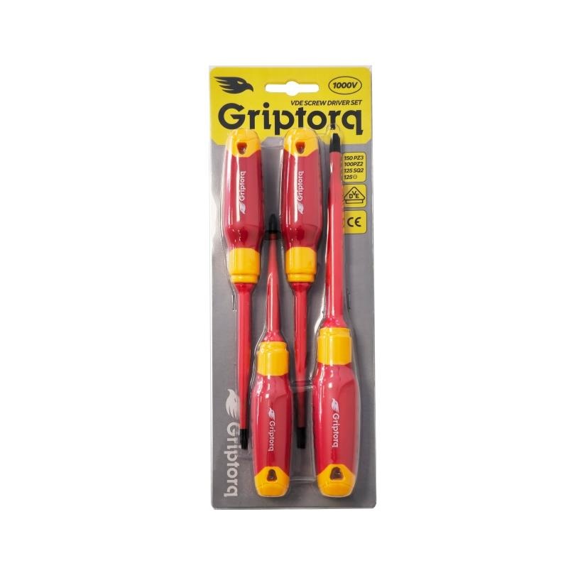 Griptorq Z221-00704 Screwdriver Set - VDE 125 1000V, 4 Piece