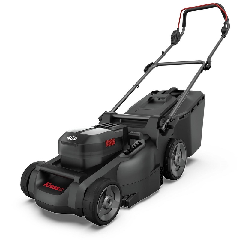 Kress KG745 14" Battery Push mower + 2 x 20V 4Ah Battery & Dual Charger