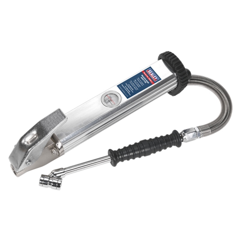 Sealey SA39 Tyre Inflator Long Type with Twin Push-On Connector
