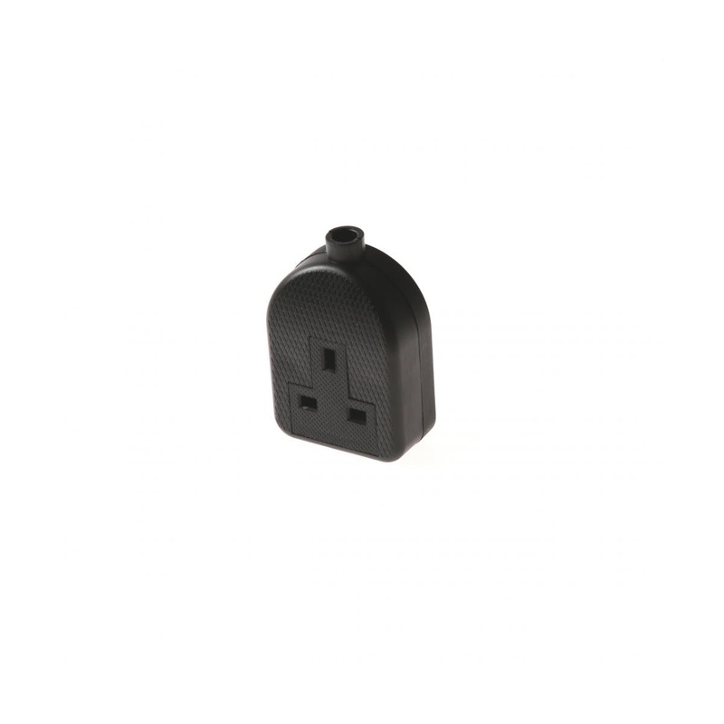 SMJ RTS1GB 13 Amp 1 Gang Extension Socket - Rubber - Black