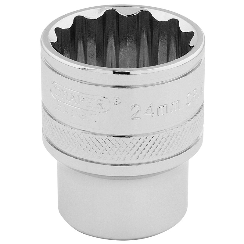 Draper 33372 1/2" Square Drive Hi-Torq174; 12 Point Socket (24mm)