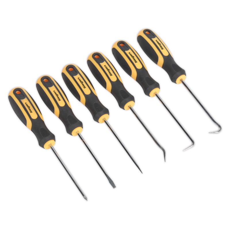 Sealey S0774 Mini Pick & Screwdriver Set 6pc