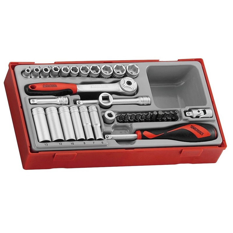 Teng Tools TT1435 35 Piece 1/4" Drive Socket Set