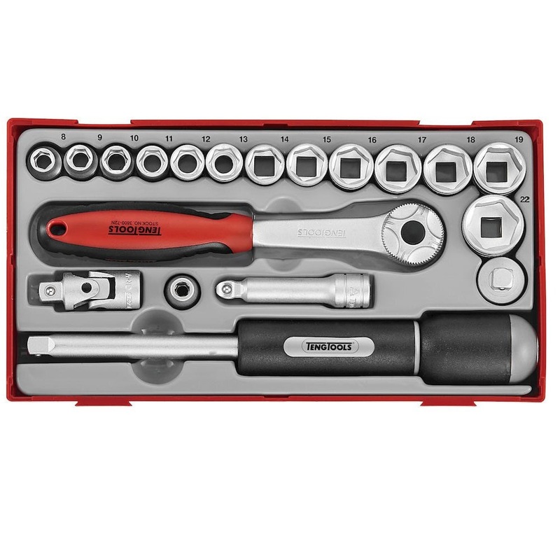 Teng Tools TT3819 19 Piece 3/8" Drive Socket Set