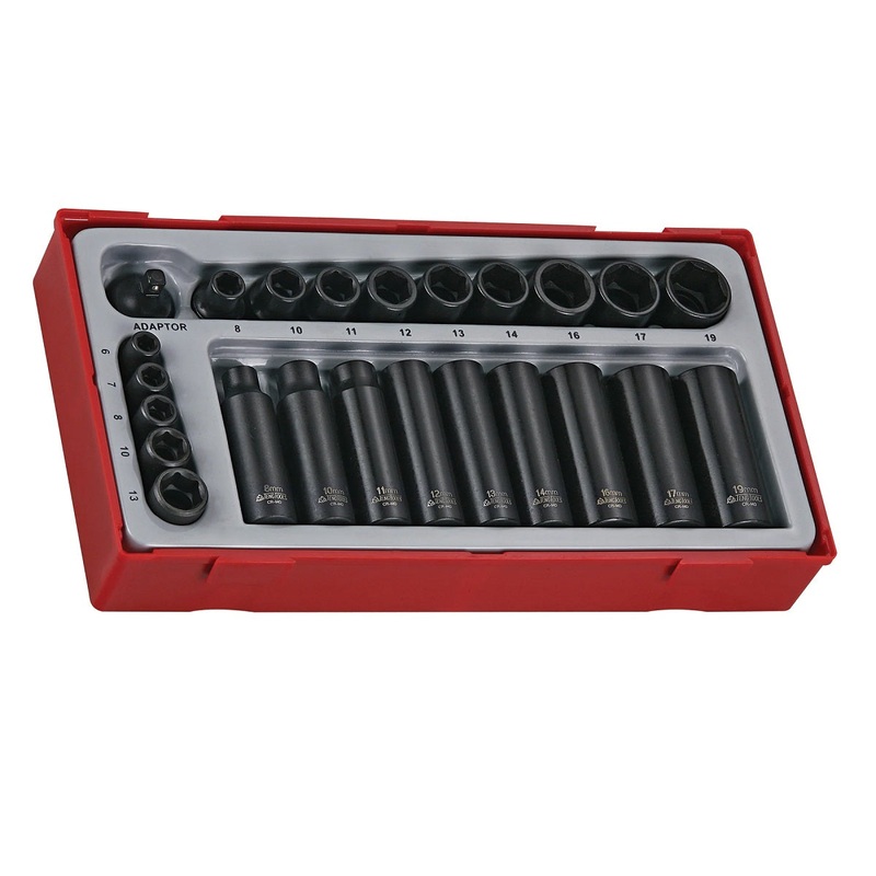 Teng Tools TT9024 1/4" & 3/8" Drive Impact Socket Set