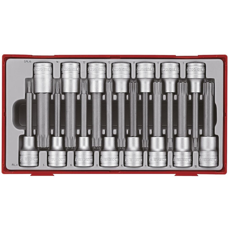 Teng Tools TTRS15 1/2" Drive Ribe & Spline Socket Set