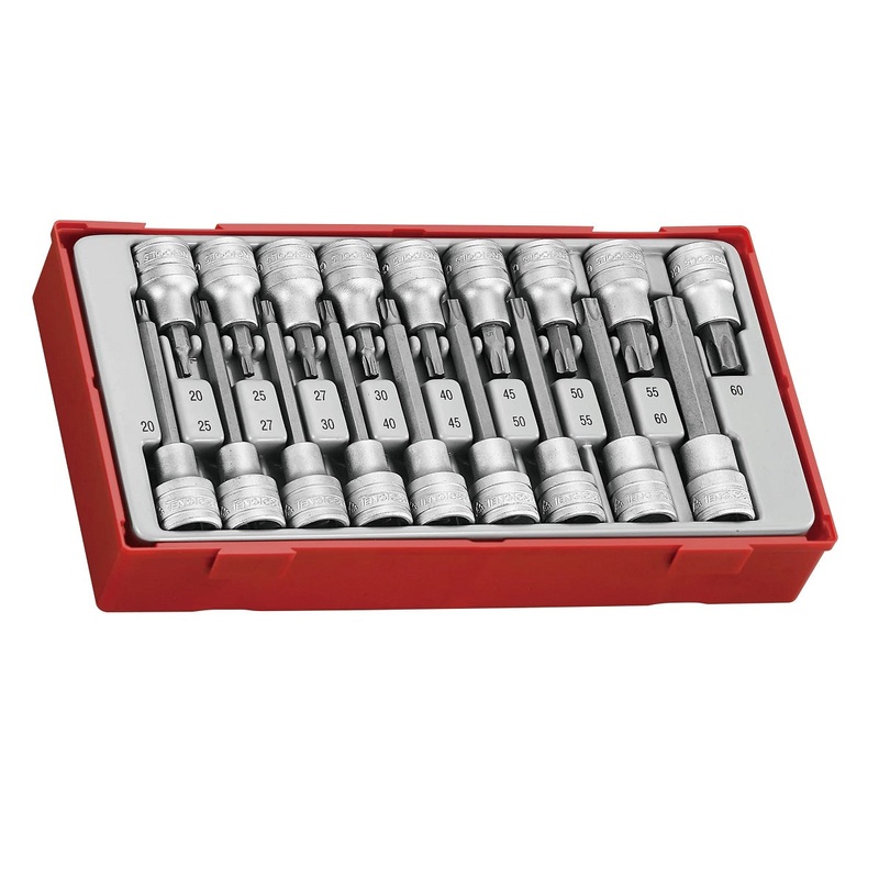 Teng Tools TTTX18 18Pc 1/2"Dr TX Bits Socket Set