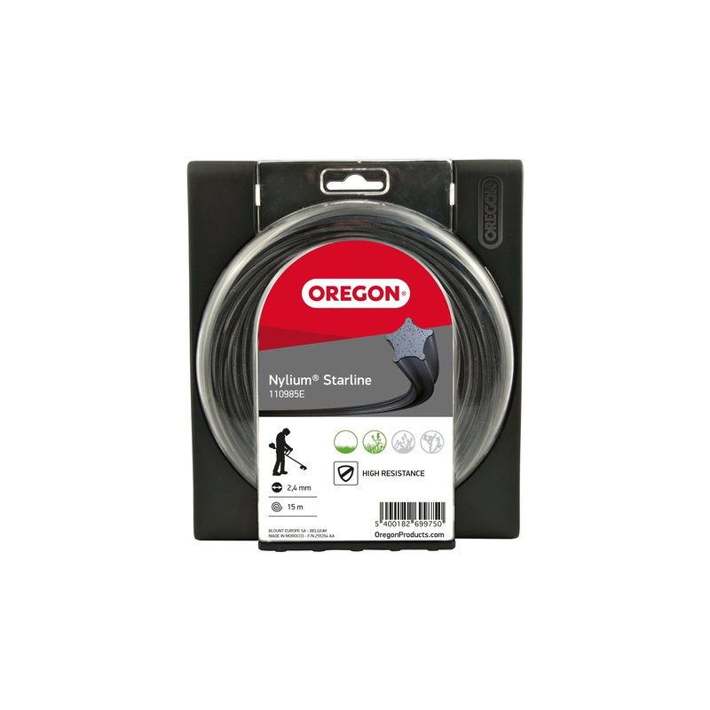 Oregon 533745 Nylium Starline, Trimmer Line Wire, 1.6mm x 15 M