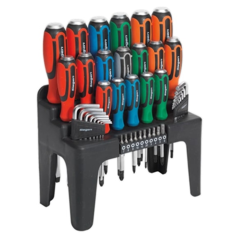 Sealey S01106 Hammer-Thru Screwdriver, Hex Key & Bit Set 44pc