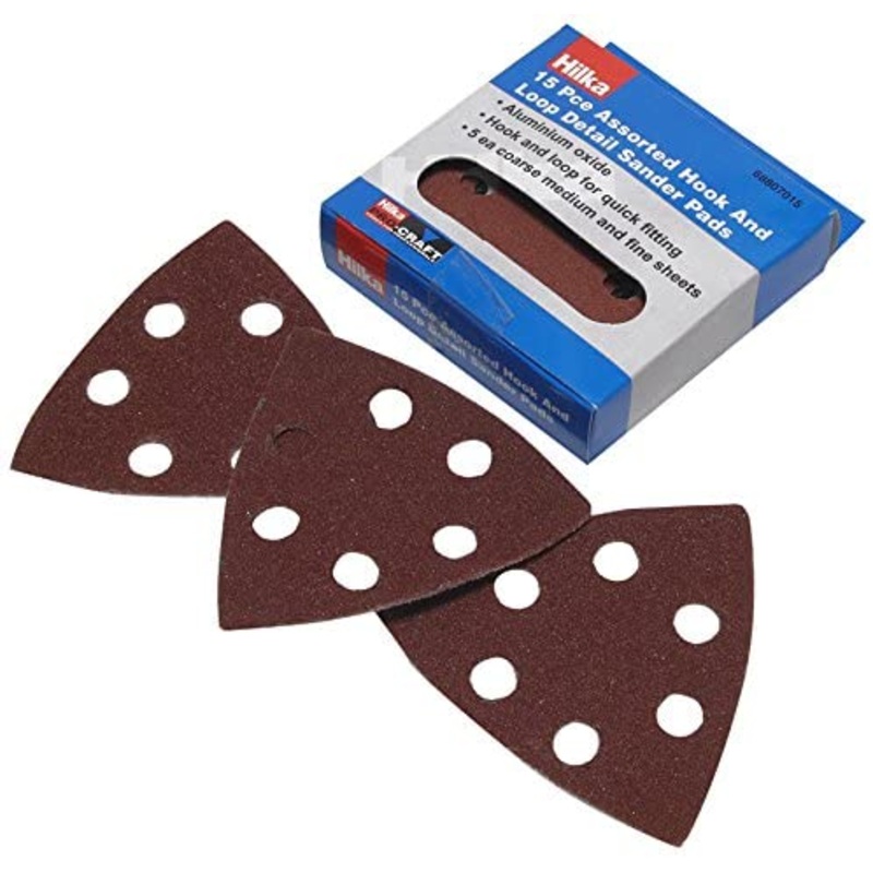 Hilka 15 Piece Assorted Detail Sanding Pads